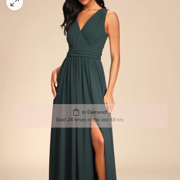 Lulus women’s XL dress in emerald green - Picture 5 of 7